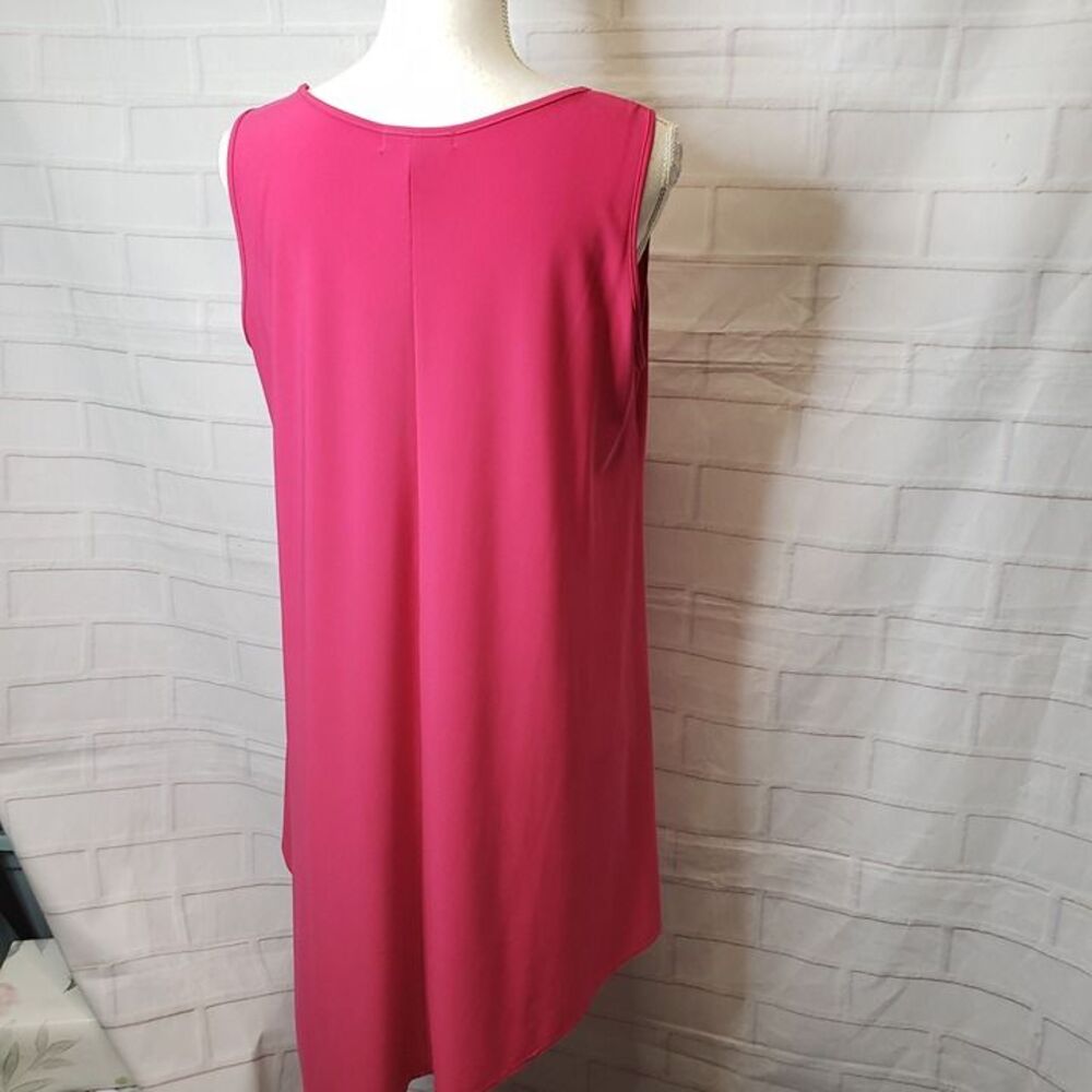 Sun Kim Sleeveless Pink Asymmetrical Scoop-Neck Dress New Size M Easy Casual - Picture 5 of 9